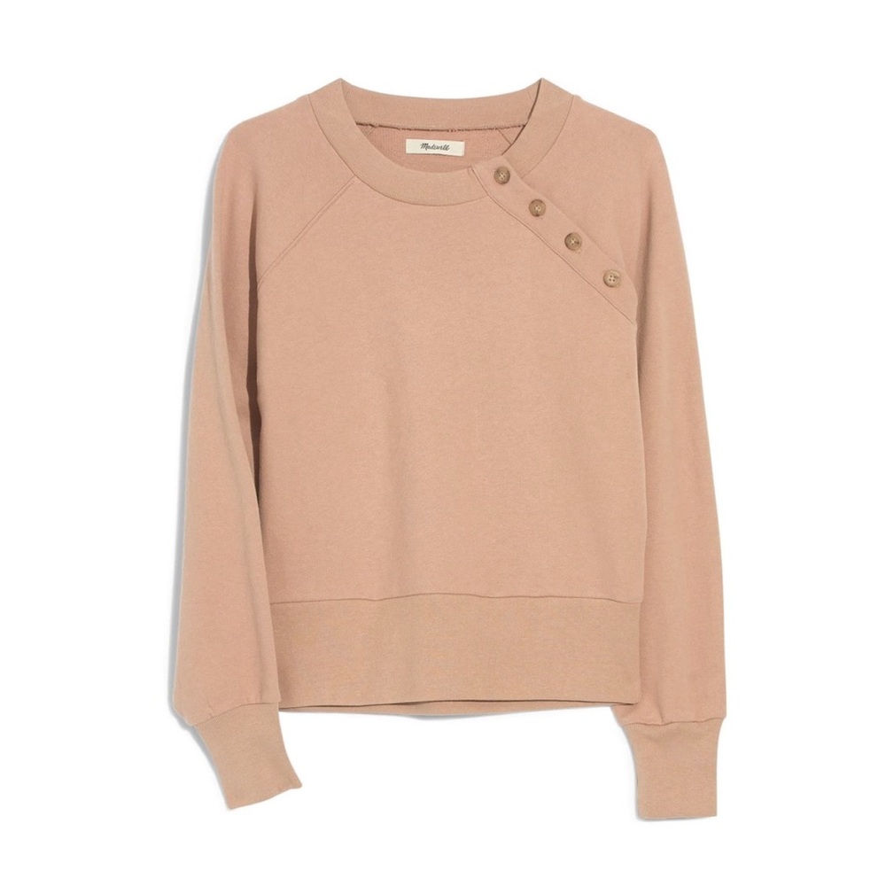 Mile(s) by Madewell Beige Button-Accent Pullover